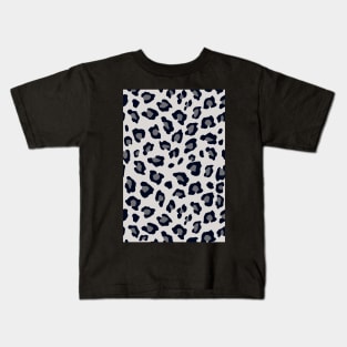 Gray Leopard Print Kids T-Shirt